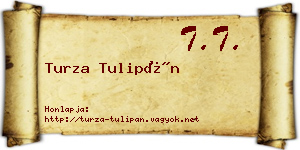 Turza Tulipán névjegykártya